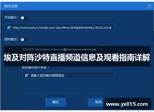 埃及对阵沙特直播频道信息及观看指南详解
